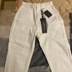 white fox white pants. size XS. brand new with tags
